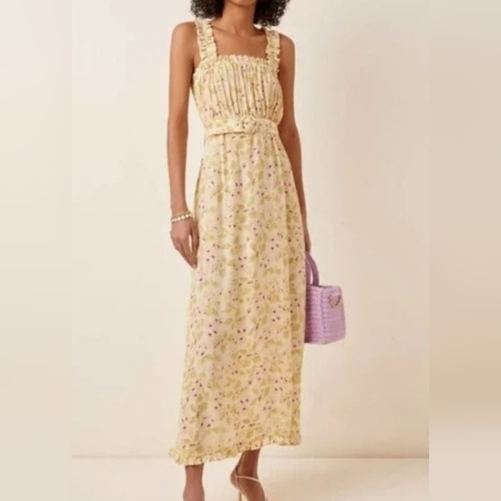 Faithfull The Brand Floral Sleeveless Midi Dress
